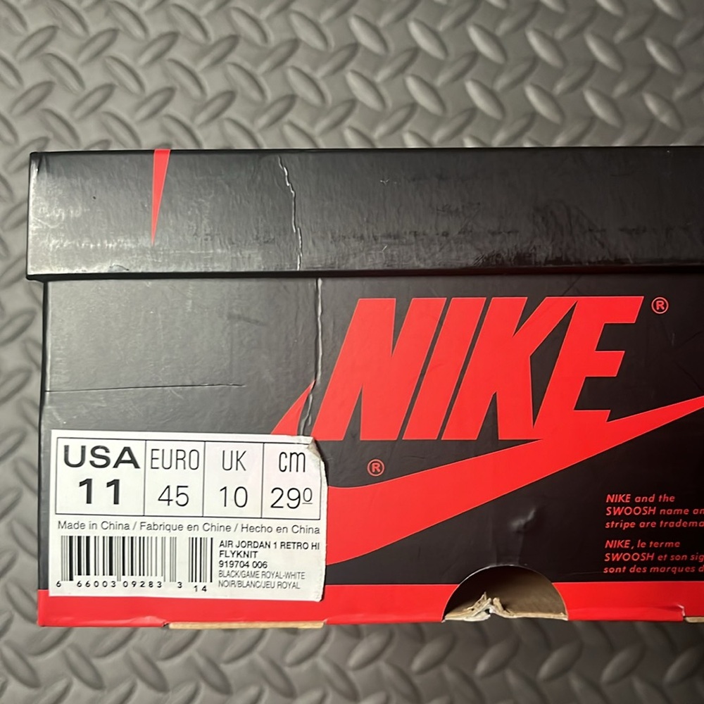 Nike Air Jordan 1 Retro High Flyknit Men’s Size 11 Royal Blue 919704-006… - Picture 12 of 13